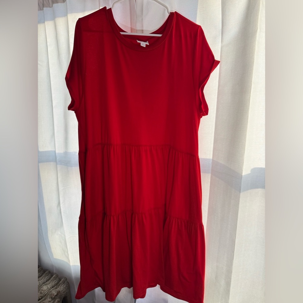 LuLaRoe Red Tiered Dress